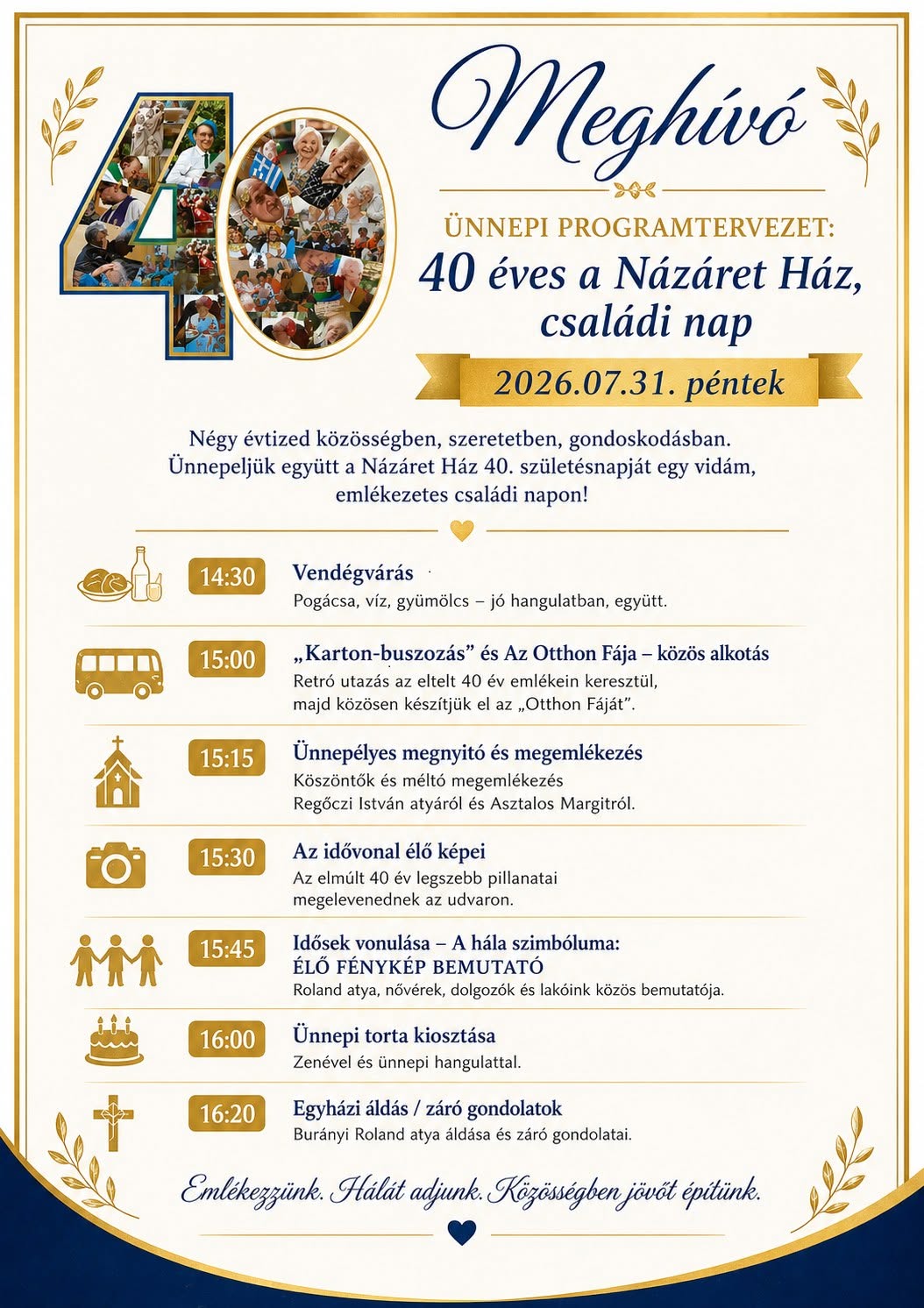 40 éves a Názáret Ház – Négy évtized szeretetben és gondoskodásban