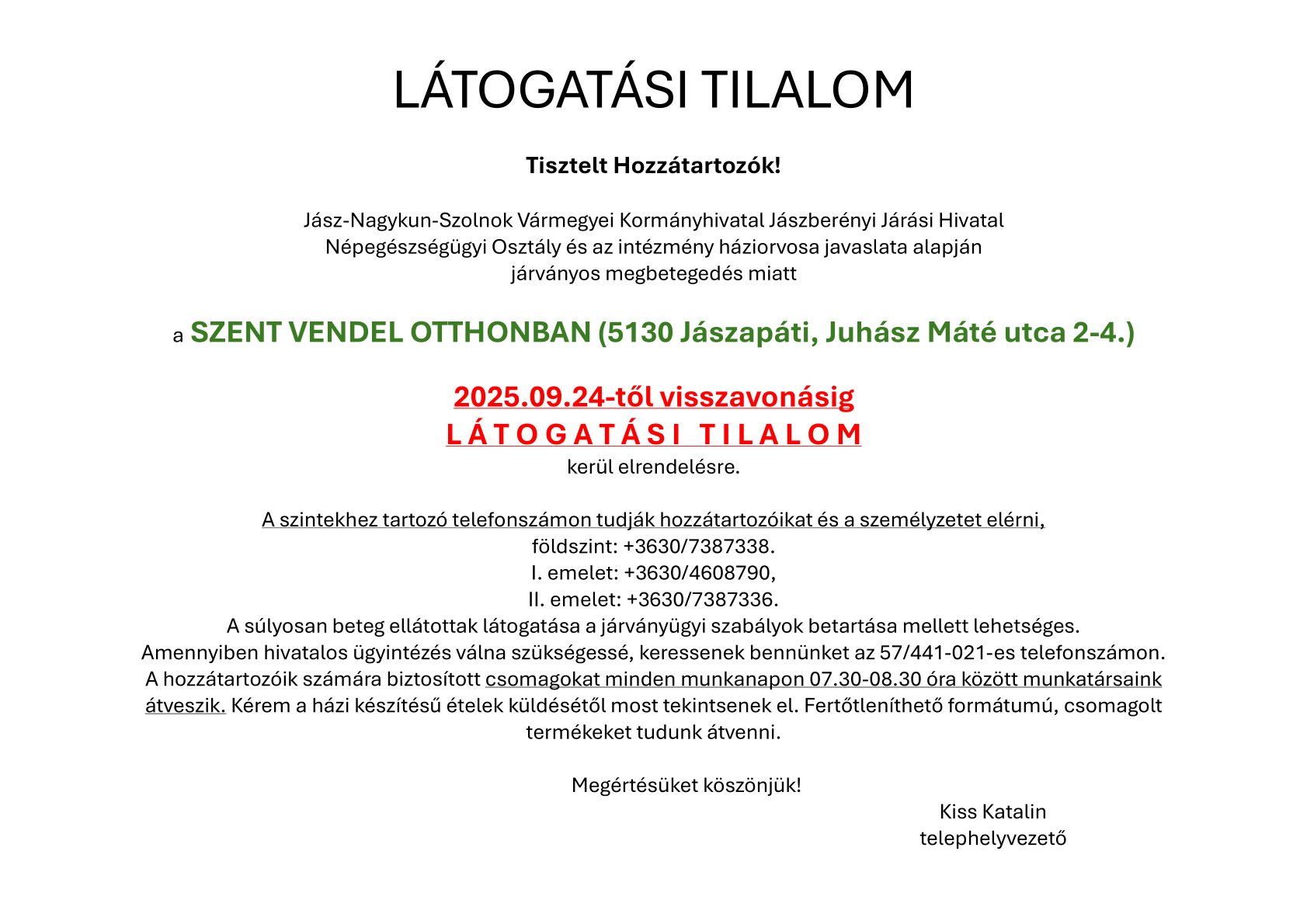 Látogatási Tilalom